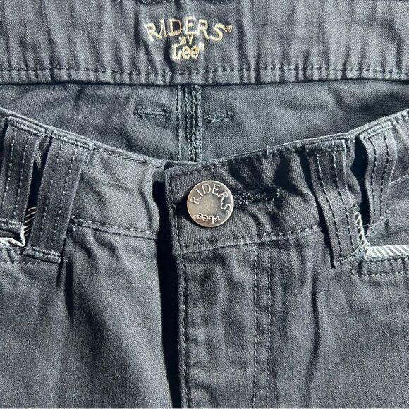 Riders Black Cropped Pants Size 6M, SKU: 13-4207 - Picture 3 of 9